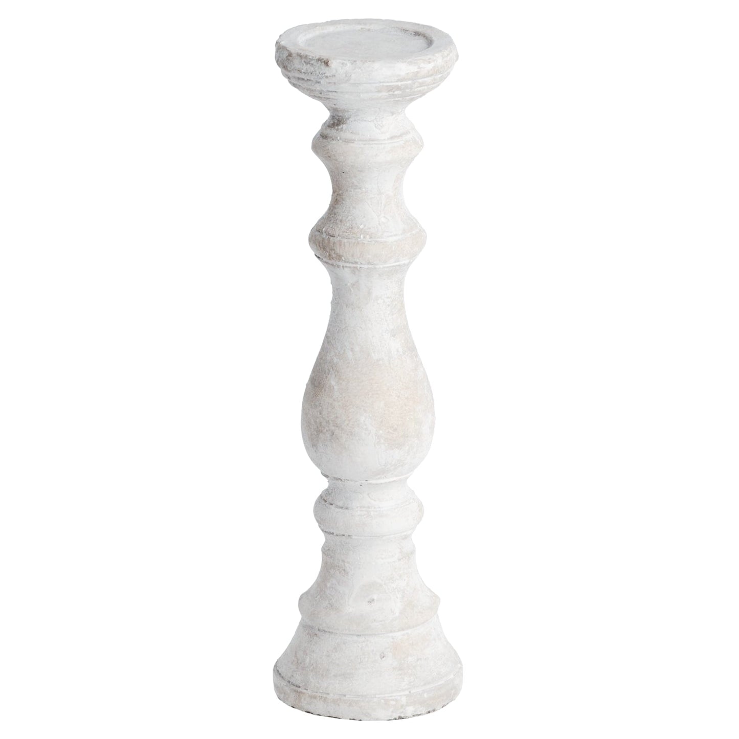 Norfolk Large Distressed Stone Candle Holder
