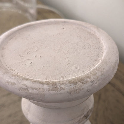 Norfolk Medium Distressed Stone Candle Holder
