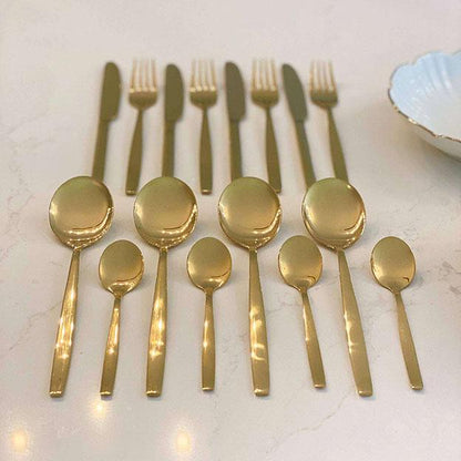 Pharaoh Gold Finish 16 Piece Cutlery Set