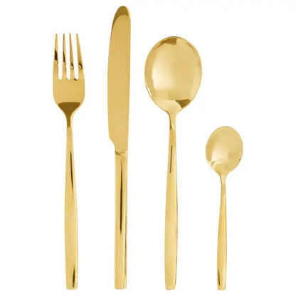 Pharaoh Gold Finish 16 Piece Cutlery Set
