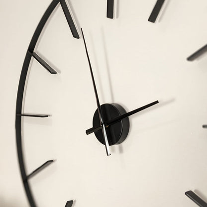 Portland Black Skeleton Wall Clock