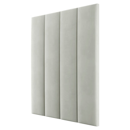 In Stock - Smoke Grey Velvet Individual Upholstered Headboard Panel - 45cm