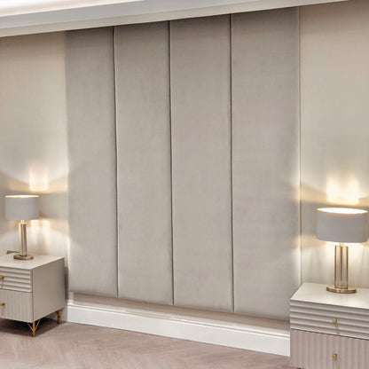 In Stock - Smoke Grey Velvet Individual Upholstered Headboard Panel - 45cm