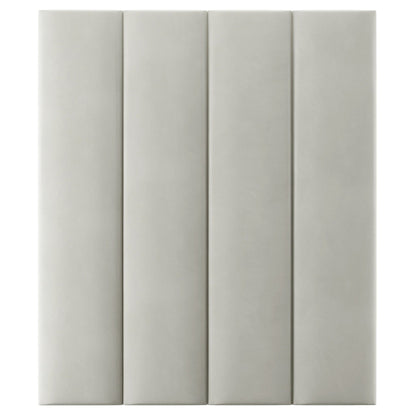 In Stock - Smoke Grey Velvet Individual Upholstered Headboard Panel - 45cm