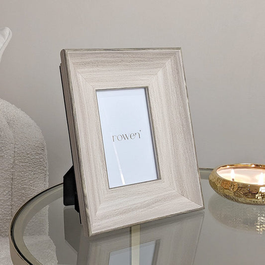 Stanton White Washed Wooden Photo Frame - 4x6"