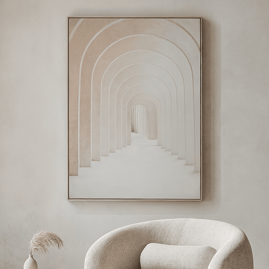 Utopia Large Arched Print Framed Canvas Wall Art