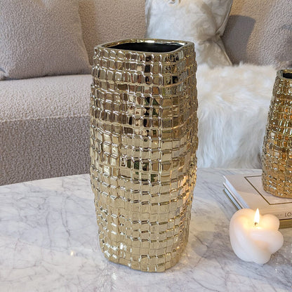 Vieste Large Gold Abstract Vase